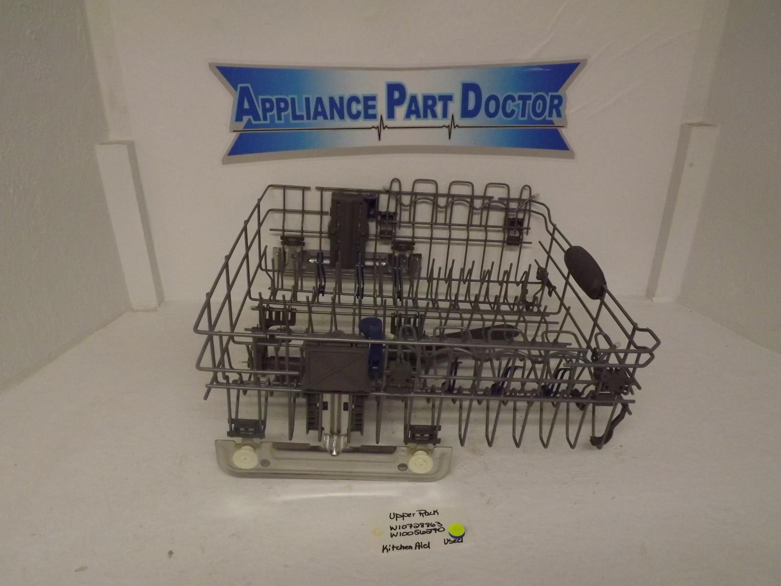 KitchenAid Dishwasher W10728863 W10056270 Upper Rack Used KitchenAid Dishwasher W10728863 W10056270 Upper Rack Used